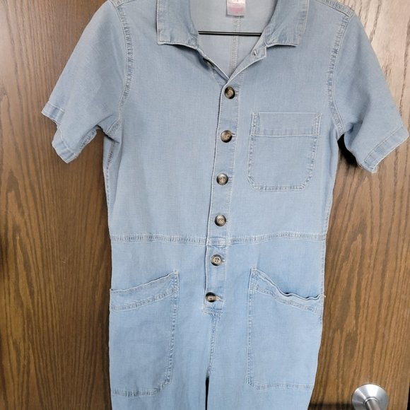 No Boundaries Short Sleeve Jumpsuit Juniors Size 7-9 - Picture 4 of 10